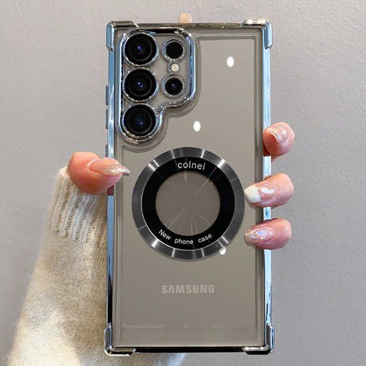 ✨ Étui de Charge Magnétique Sans Fil Plaqué Luxe – Samsung Galaxy